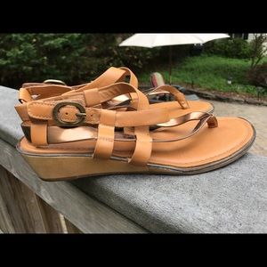 Bronze and Tan Sandals